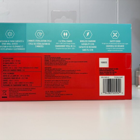 NWT Bluehive UV Phone Sterilizer Box & Wireless Charging - Picture 6 of 7